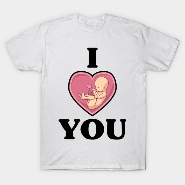 I Love You Pregnancy Announcement Baby Family T-Shirt by Anassein.os